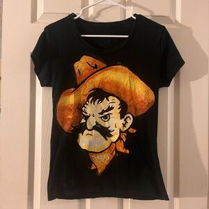 OSU Cowboy Graphic Tee in Black and Orange